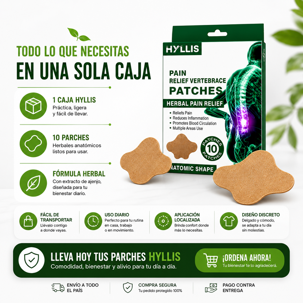 Parches Herbales™ Comodidad y bienestar localizado para cuello, espalda y zona lumbar