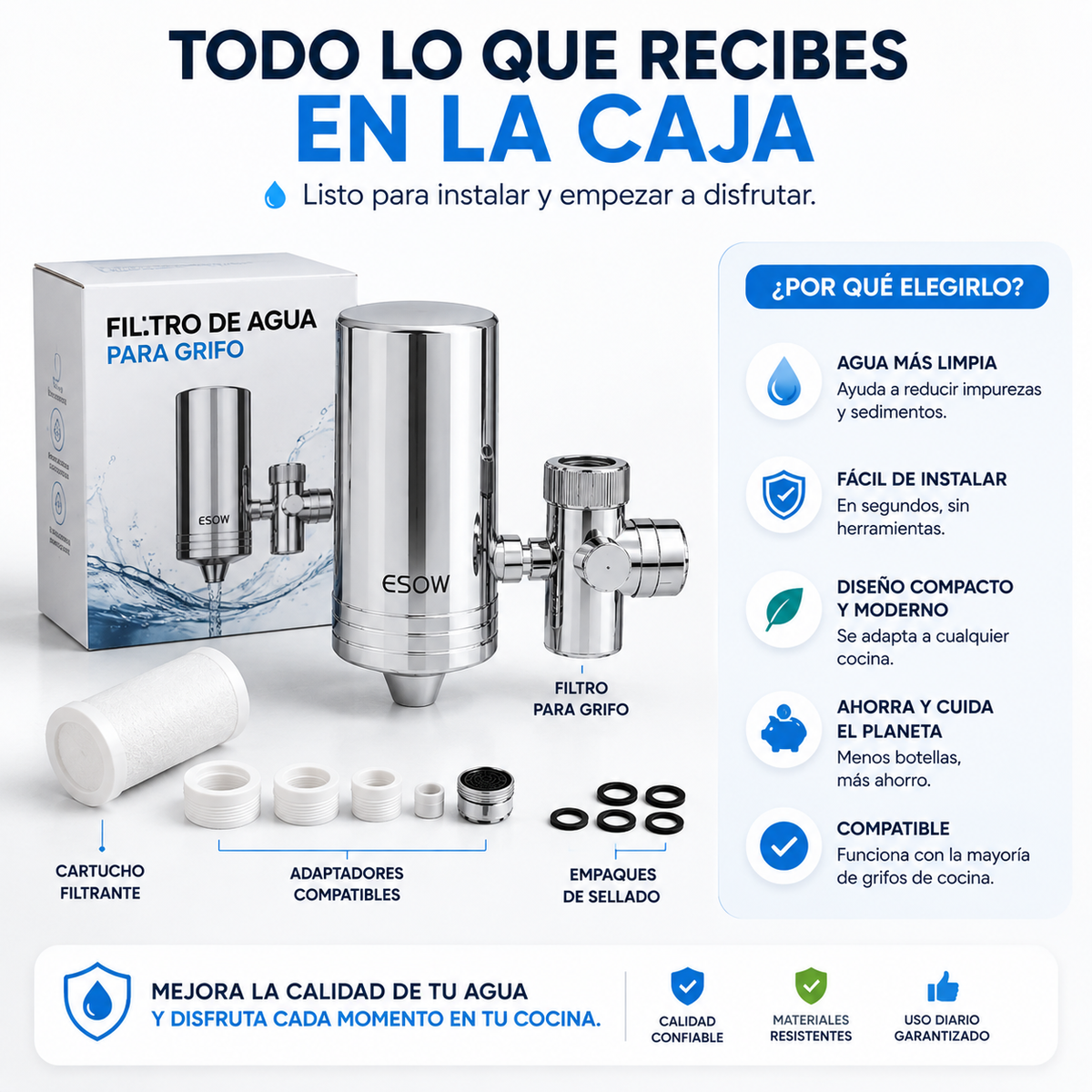 Filtro de Agua para Grifo de Cocina