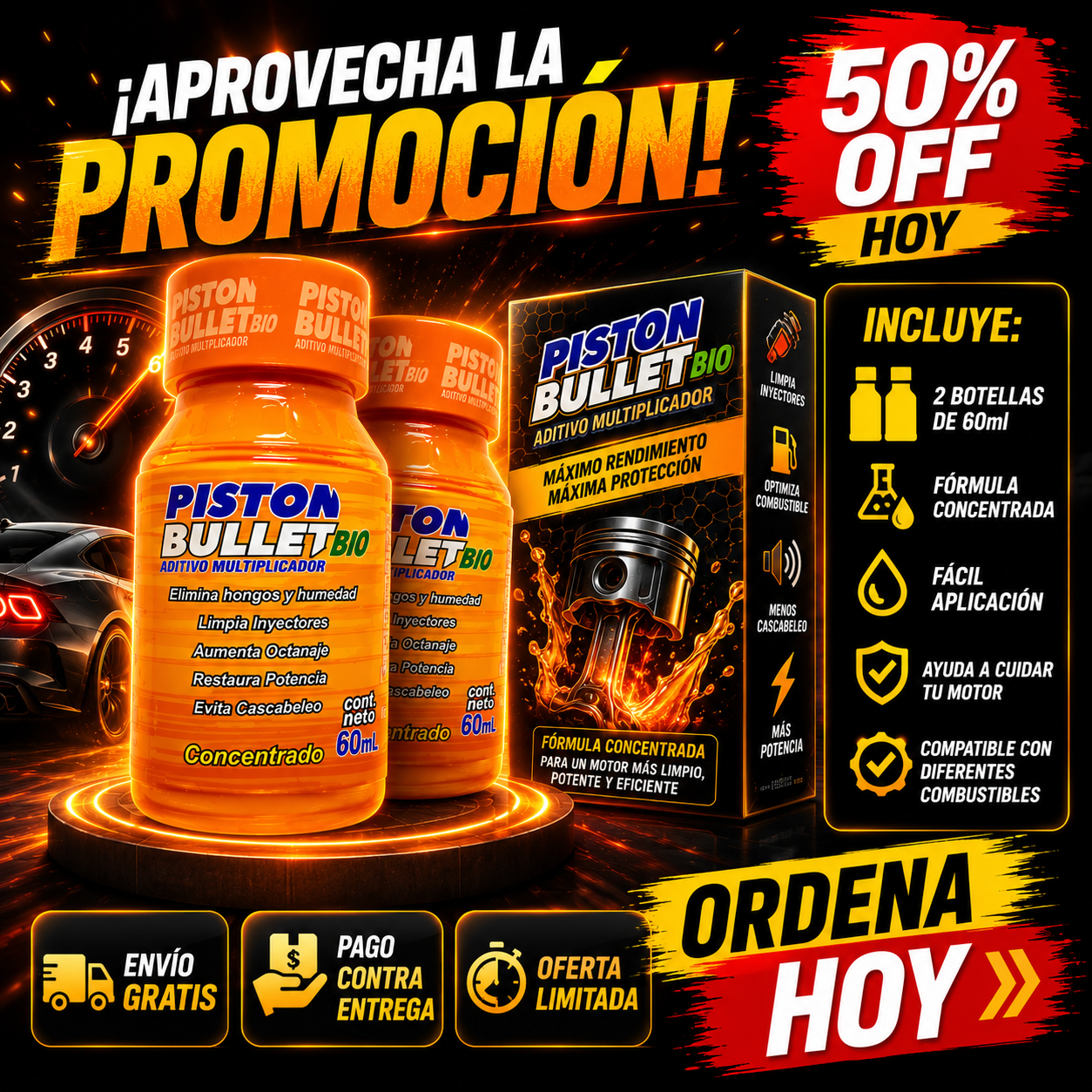 PistonBullet™ 🔥 Recupera Potencia y Haz Rendir Cada Tanqueada