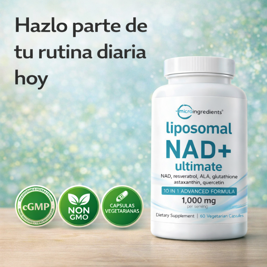 Liposomal NAD+ - Energía, enfoque y bienestar en una sola fórmula
