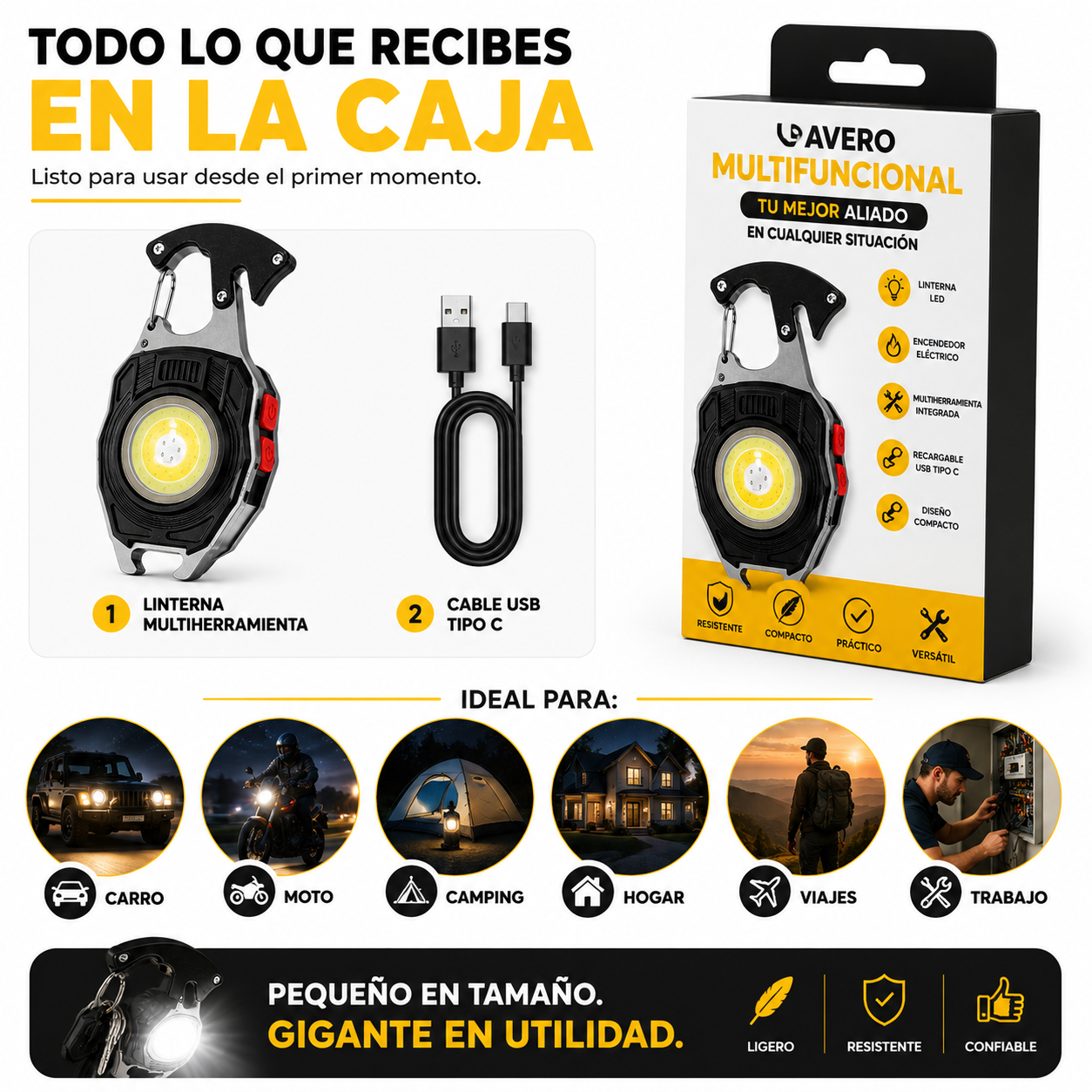 LINTERNA LLAVERO ENCENDEDOR - La herramienta de bolsillo que te acompaña en cualquier situación
