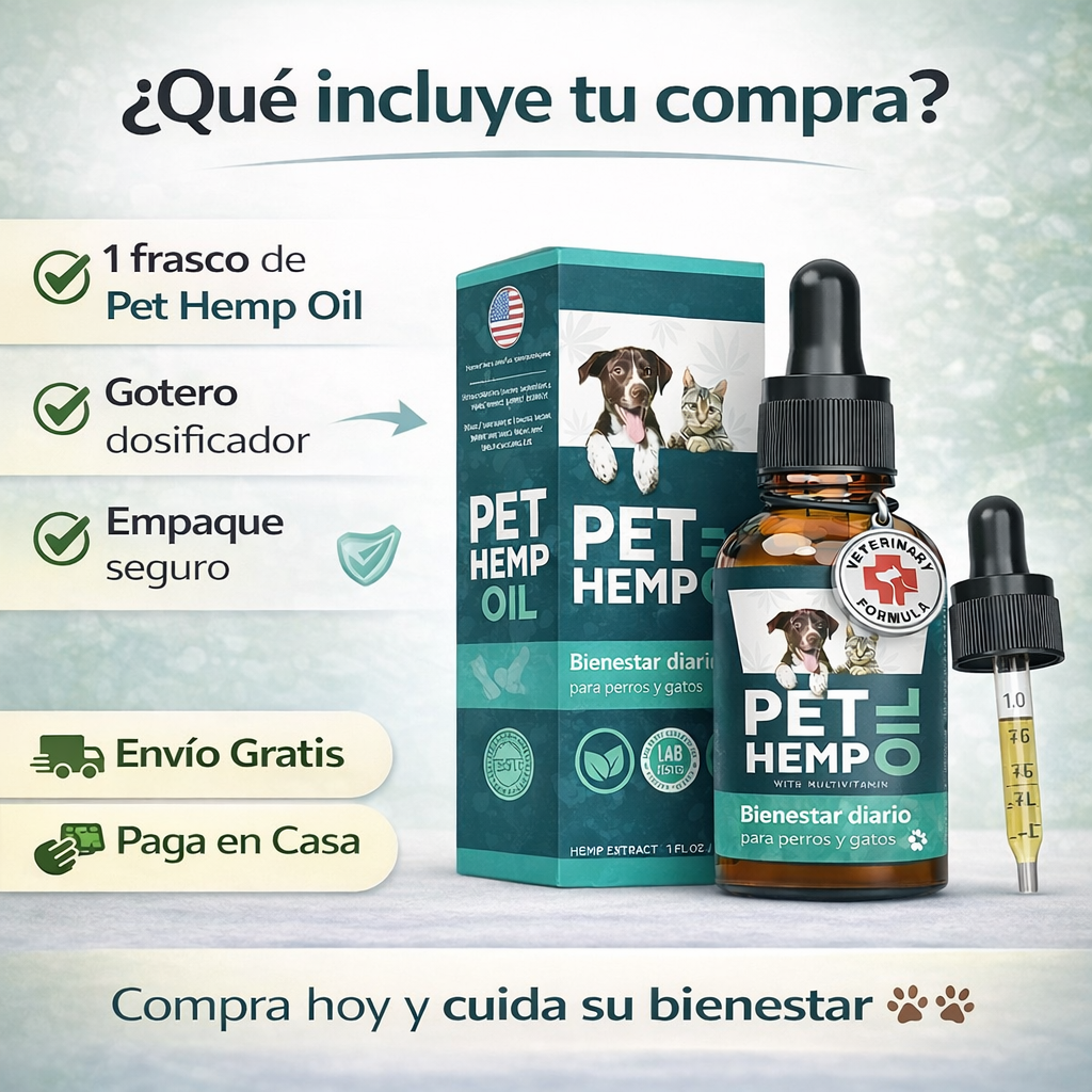 Pets Hemp Oil - Bienestar diario para tu mascota, de forma natural 🐾