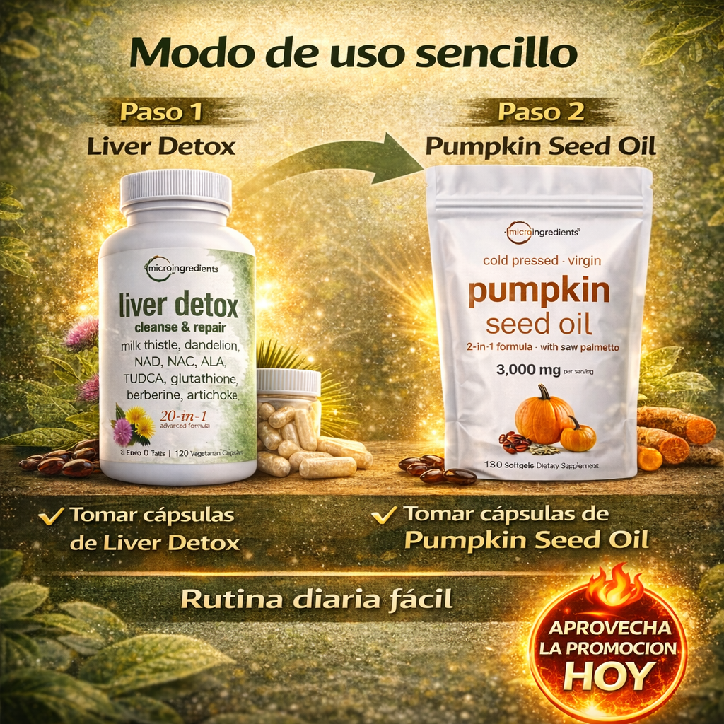 COMBO DETOX NATURAL 2 EN 1 - Apoyo digestivo y bienestar interno con ingredientes naturales.