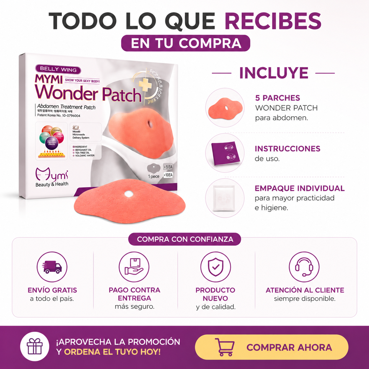 Wonder Patch™ | Parches reductores para Abdomen x5