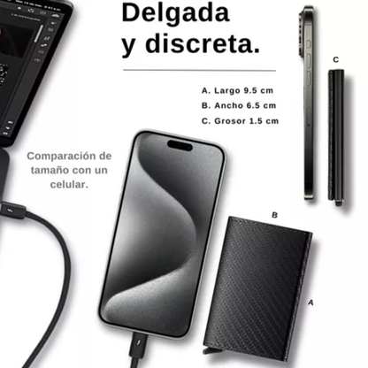 Smart RFID Anti-Theft Wallet La billetera delgada, segura y moderna que reemplaza la tradicional