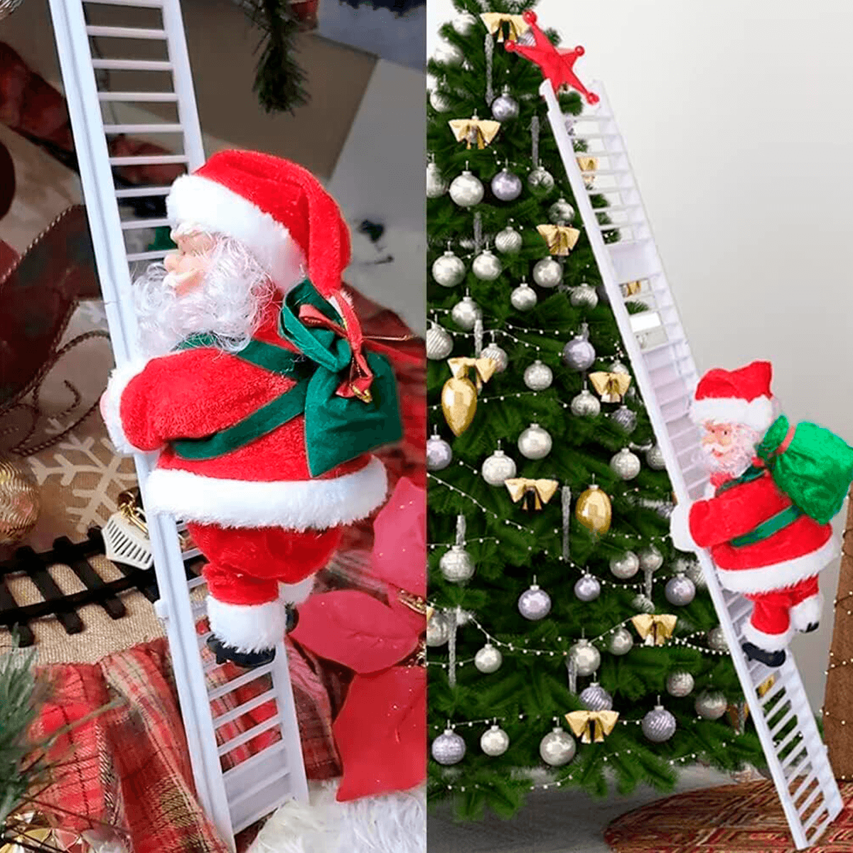 ¡Decora tu Navidad con este Combo de Papá Noel en Movimiento!