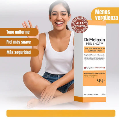 Dr Melaxin - Spray Exfoliante Corporal para una Piel Más Suave y Uniforme