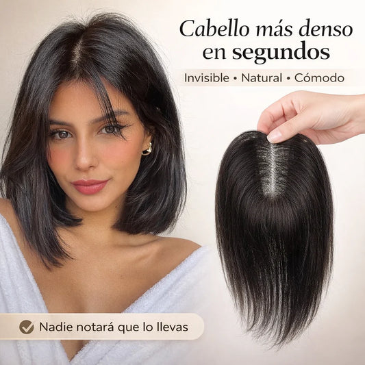 Topper Invisible de Cabello Semi Real | Recupera tu Confianza en Segundos
