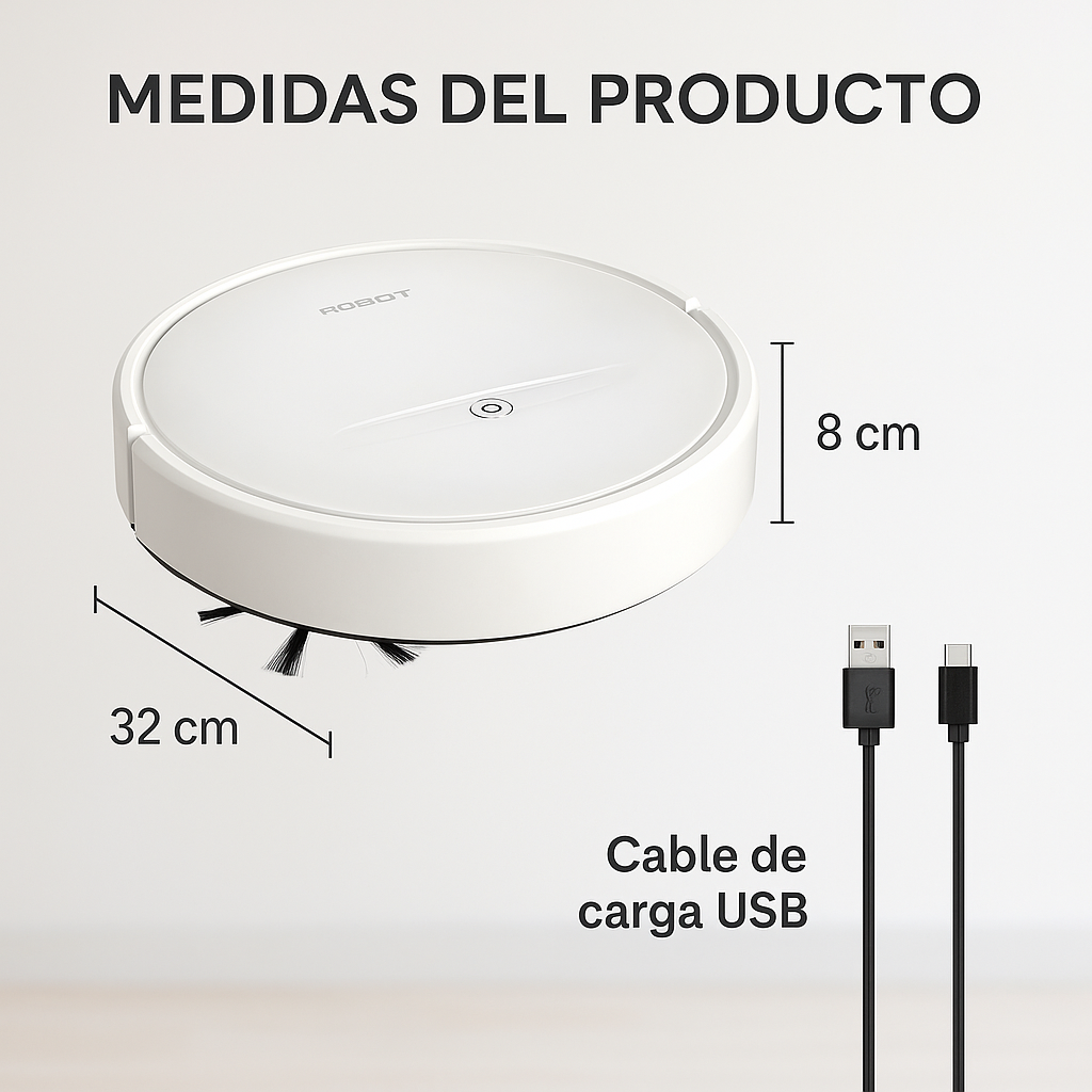 Cleanme® Aspiradora Robot | Limpia tu hogar sin mover un dedo