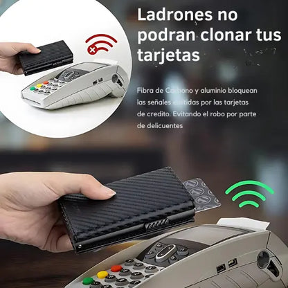 Smart RFID Anti-Theft Wallet La billetera delgada, segura y moderna que reemplaza la tradicional