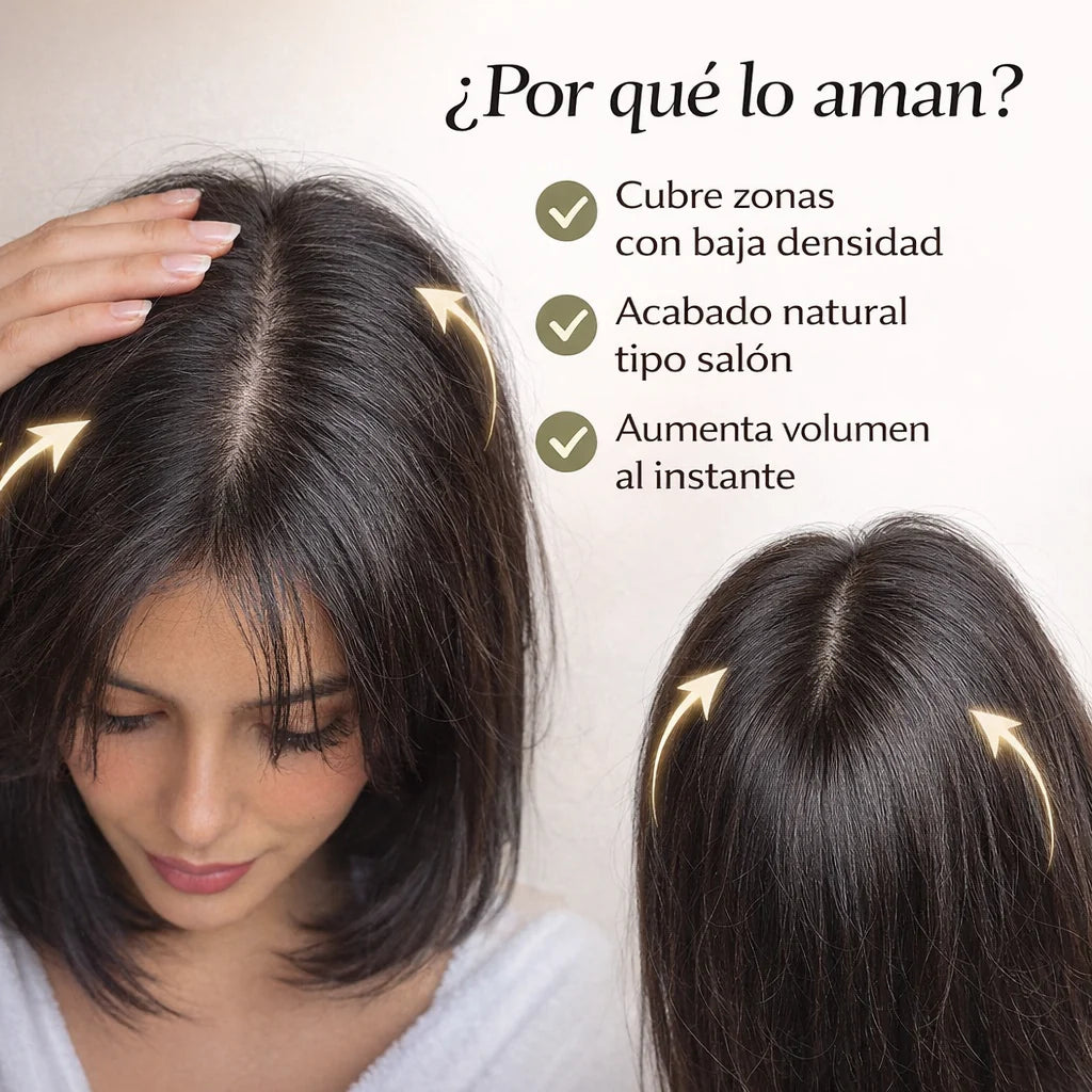 Topper Invisible de Cabello Semi Real | Recupera tu Confianza en Segundos