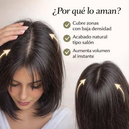 Topper Invisible de Cabello Semi Real | Recupera tu Confianza en Segundos