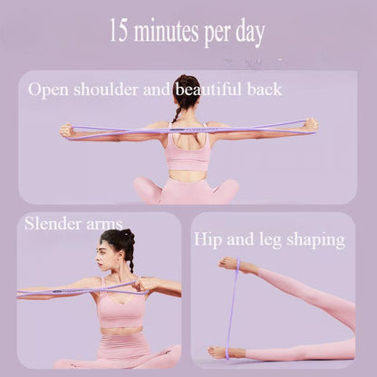 Bandas de resistencia, bandas elásticas de ejercicio en forma de 8 para hombres y mujeres