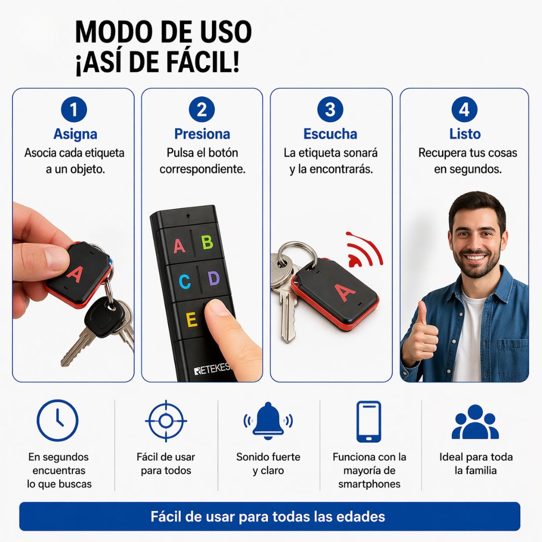 OneTap Finder™ Encuentra tus cosas en segundos y deja de perder tiempo todos los días