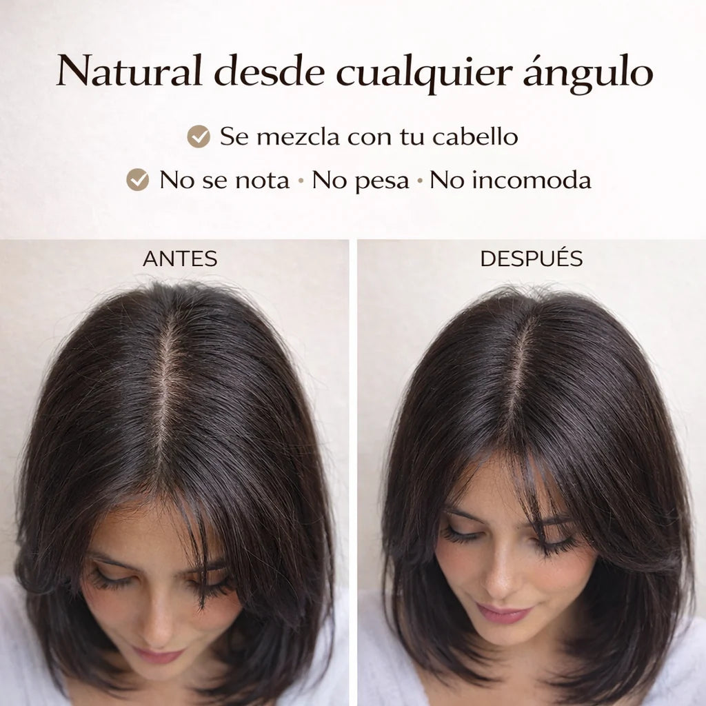 Topper Invisible de Cabello Semi Real | Recupera tu Confianza en Segundos