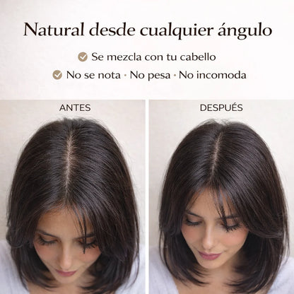 Topper Invisible de Cabello Semi Real | Recupera tu Confianza en Segundos