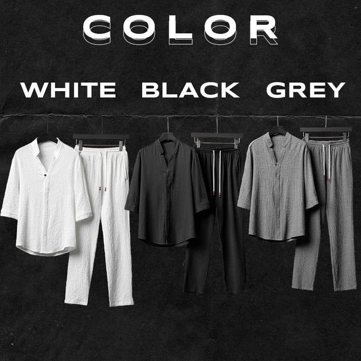 Conjuntos de lino de dos piezas para hombre