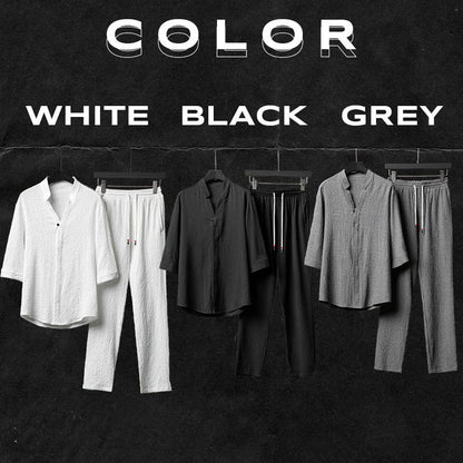 Conjuntos de lino de dos piezas para hombre