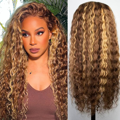DreamWig ® Peluca Rizada 30 cms de cabello humano - Disimula la calvicie.