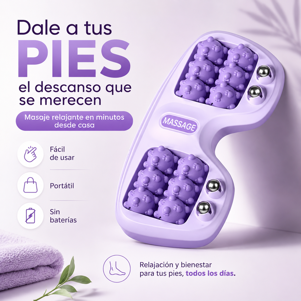 FootRoller™  Relaja tus pies y disfruta una agradable sensación de bienestar todos los días