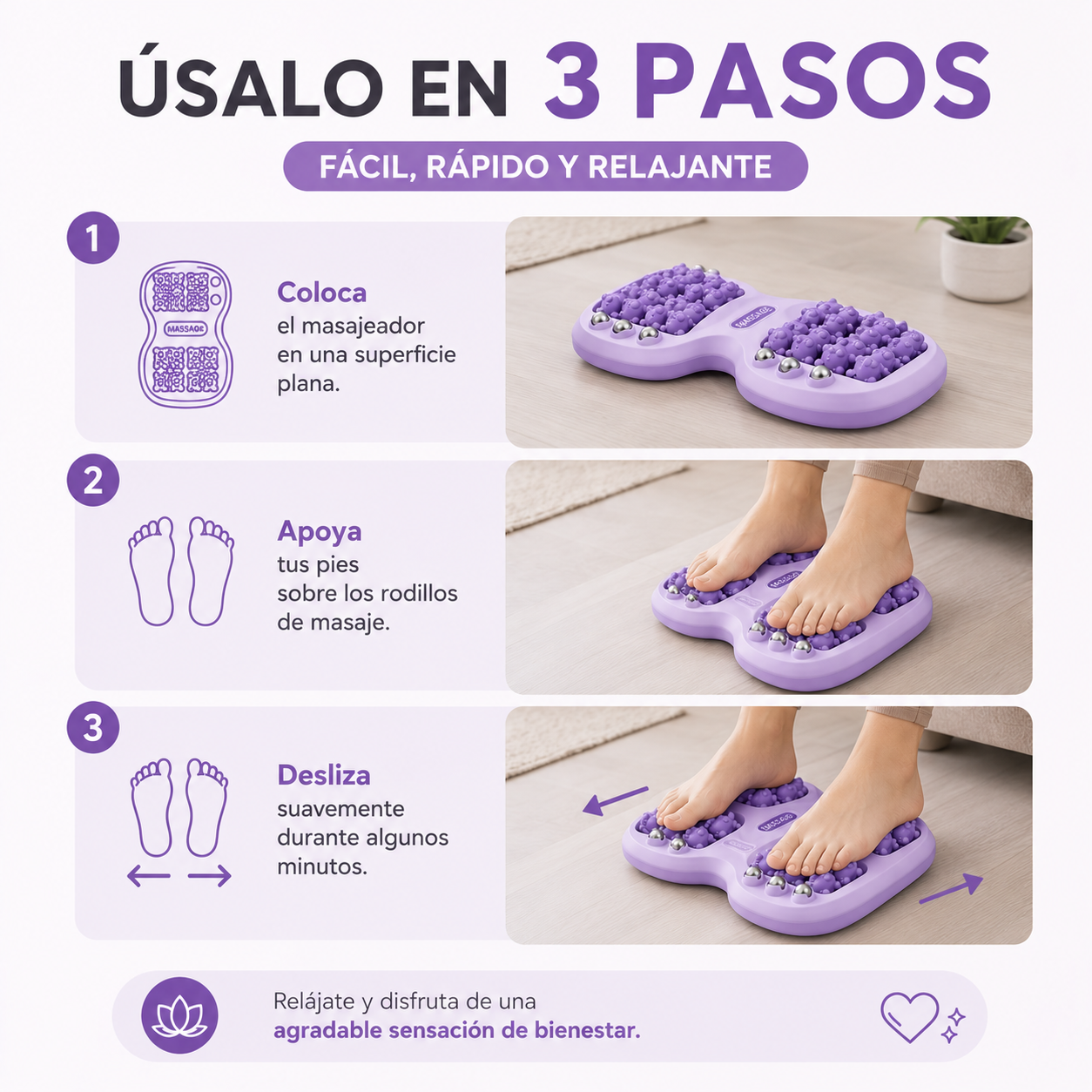 FootRoller™  Relaja tus pies y disfruta una agradable sensación de bienestar todos los días