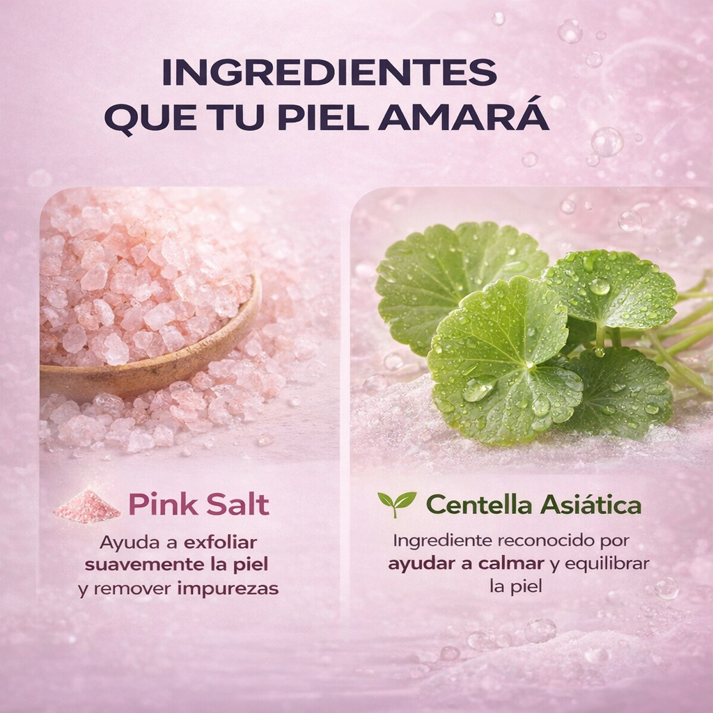 PinkSalt™ ✨ Revela una piel más limpia y luminosa desde tu rutina de limpieza diaria