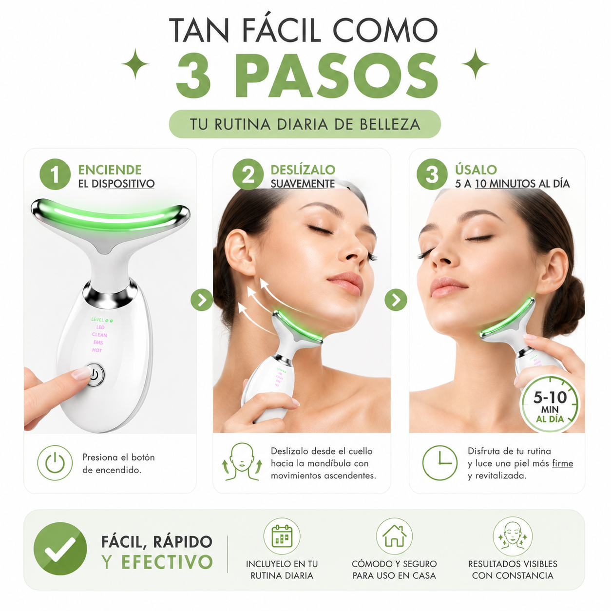 FirmeUp™ Tecnología de cuidado facial para una apariencia más firme y definida desde casa