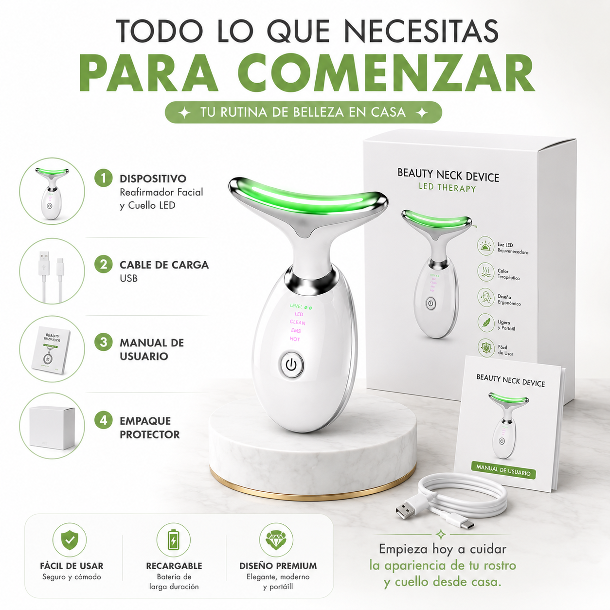 FirmeUp™ Tecnología de cuidado facial para una apariencia más firme y definida desde casa