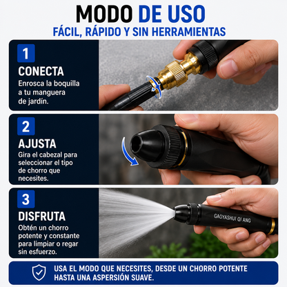 WaterPressure™ BOQUILLA DE PULVERIZACIÓN DE ALTA PRESIÓN PARA MANGUERA