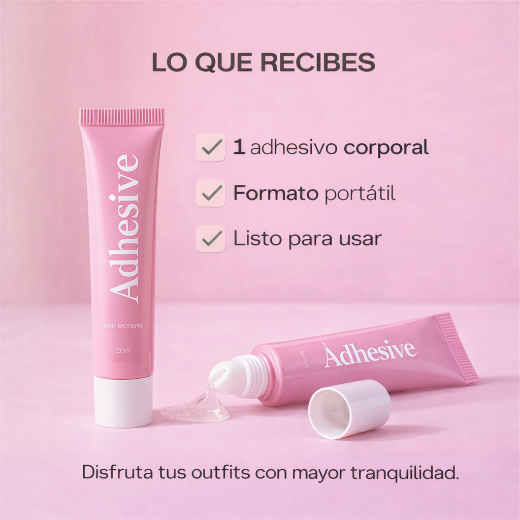 StickyGlue™ Adhesivo corporal resistente al sudor y al agua, antimanchas y fácil de quitar.