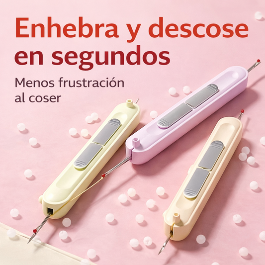 Enhebrador - Herramienta de Costura 2 en 1 que Enhebra y Descose en Segundos