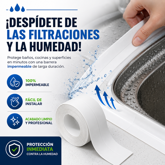 Cinta Selladora Waterproof Premium™ Protege tus espacios de la humedad y renueva su apariencia en minutos