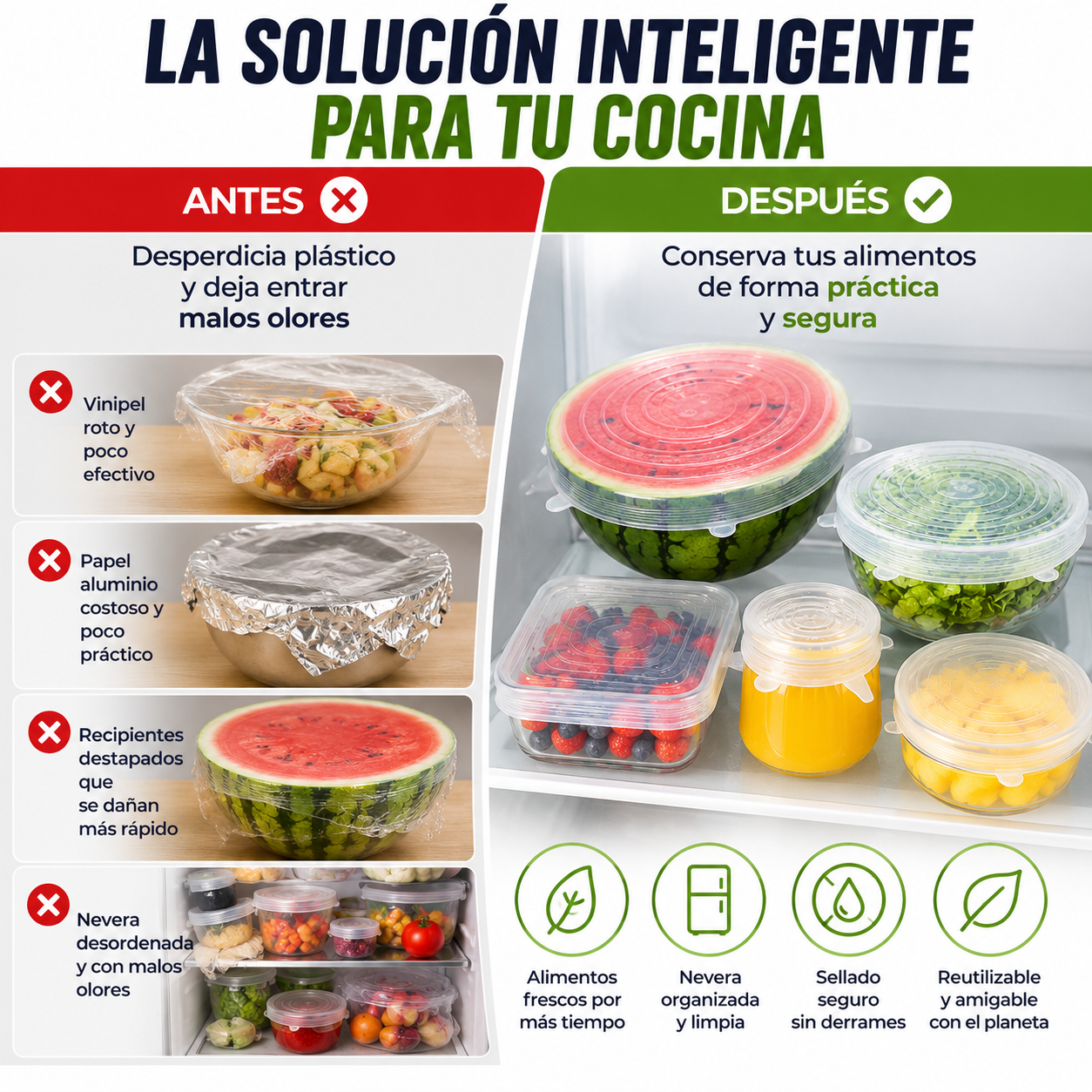 SiliTop™ Organiza tu cocina en segundos con las tapas que sirven para TODO
