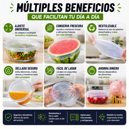 SiliTop™ Organiza tu cocina en segundos con las tapas que sirven para TODO