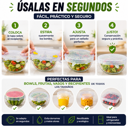 SiliTop™ Organiza tu cocina en segundos con las tapas que sirven para TODO