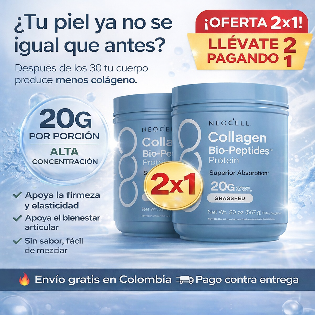 Colágeno Bio-Peptides – Alta Concentración y Absorción Superior | Oferta 2x1 |
