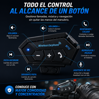 InterComm™ Convierte tu casco en un casco inteligente y mantente conectado en cada recorrido.