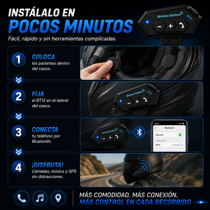 InterComm™ Convierte tu casco en un casco inteligente y mantente conectado en cada recorrido.