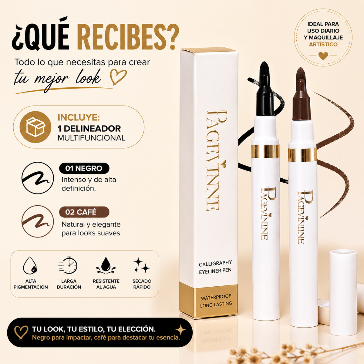 Liner™ Consigue delineados precisos, elegantes y creativos en solo unos minutos.
