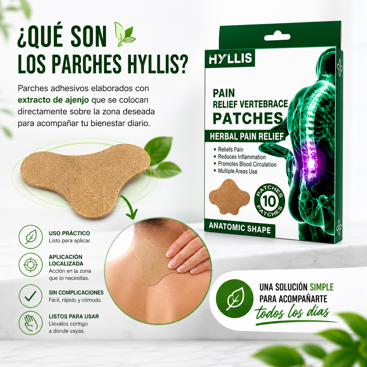 Parches Herbales™ Comodidad y bienestar localizado para cuello, espalda y zona lumbar