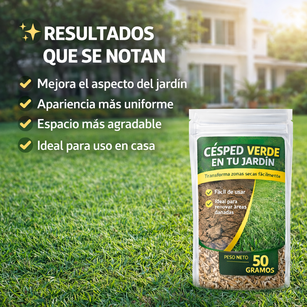 🌱 Semillas de Césped para Jardín 50g – Mejora el Aspecto de tu Patio Fácilmente