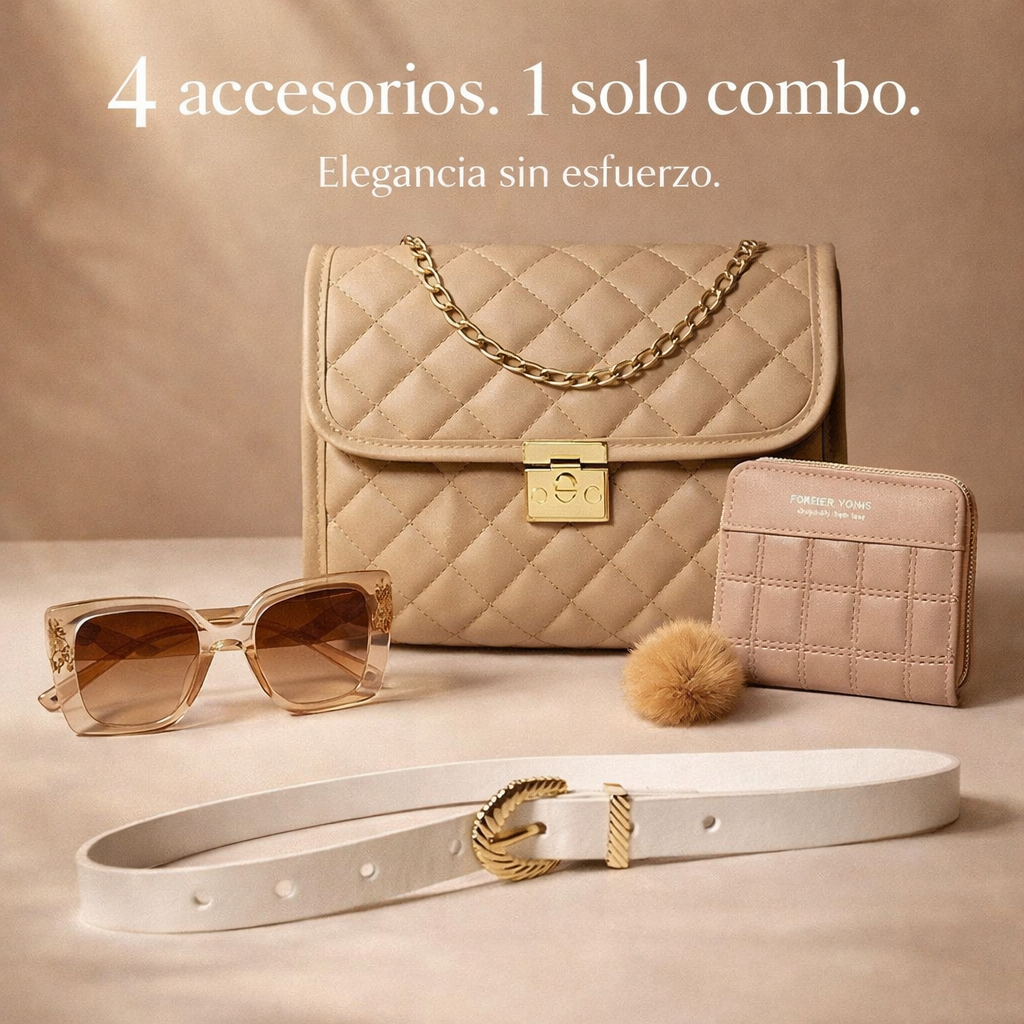 Combo Elegancia Total 4 en 1 – Eleva Tu Look al Instante