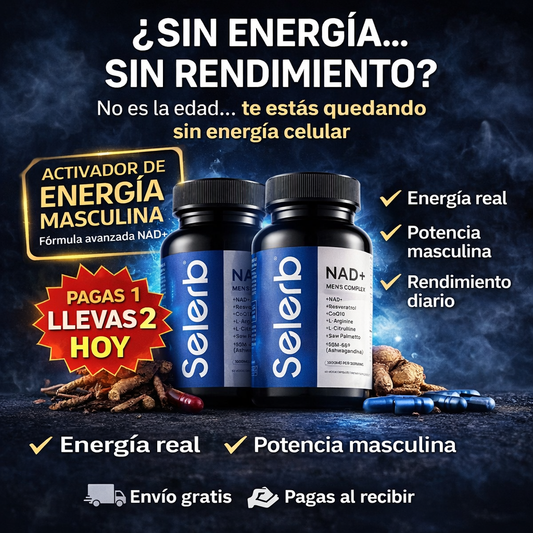 SELERB® NAD+ Recupera tu energía masculina y vuelve a rendir como antes 🔥 2X1 🔥