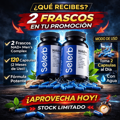 SELERB® NAD+ Recupera tu energía masculina y vuelve a rendir como antes 🔥 2X1 🔥