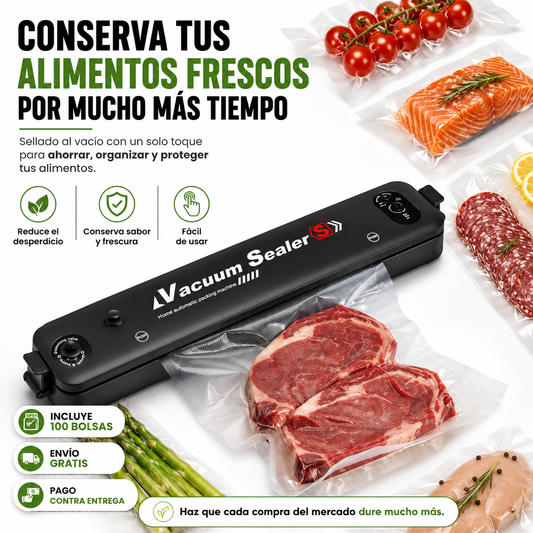 Maquina selladora al vacio + 100bolsas
