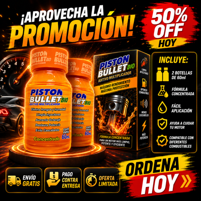 PistonBullet™ 🔥 Recupera Potencia y Haz Rendir Cada Tanqueada