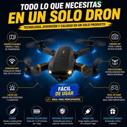 Dron 998 Pro Max™ Captura momentos épicos desde el aire sin gastar una fortuna