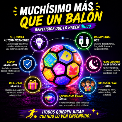 Balón LED Recargable™ ¡Convierte cualquier noche en el mejor partido!