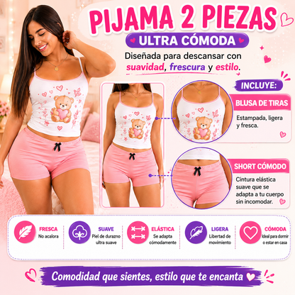 ✨ Pijama 2 Piezas Ultra Suave — Comodidad y Estilo Para Todos Tus Días