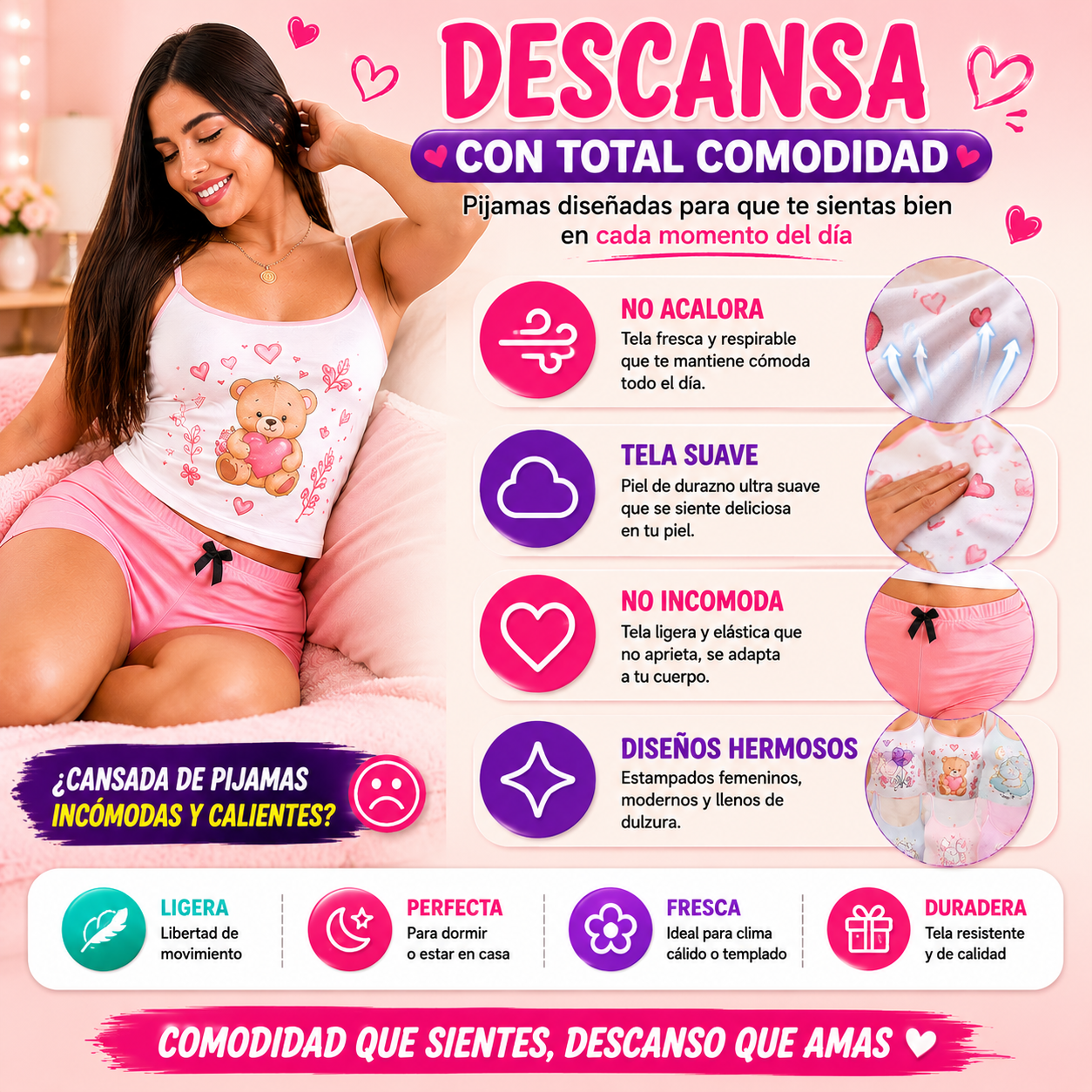 ✨ Pijama 2 Piezas Ultra Suave — Comodidad y Estilo Para Todos Tus Días